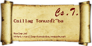 Csillag Tonuzóba névjegykártya